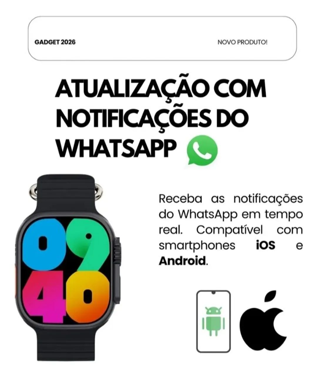 Relógio Smartwatch Ultra 10 Plus Tela AMOLED HD - Lançamento 2026 - Foto 4