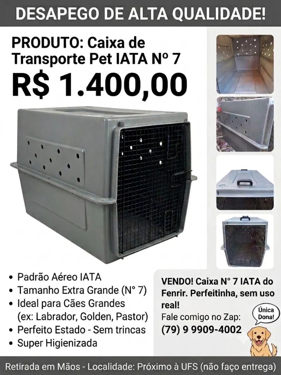 Caixa de Transportes para Pets