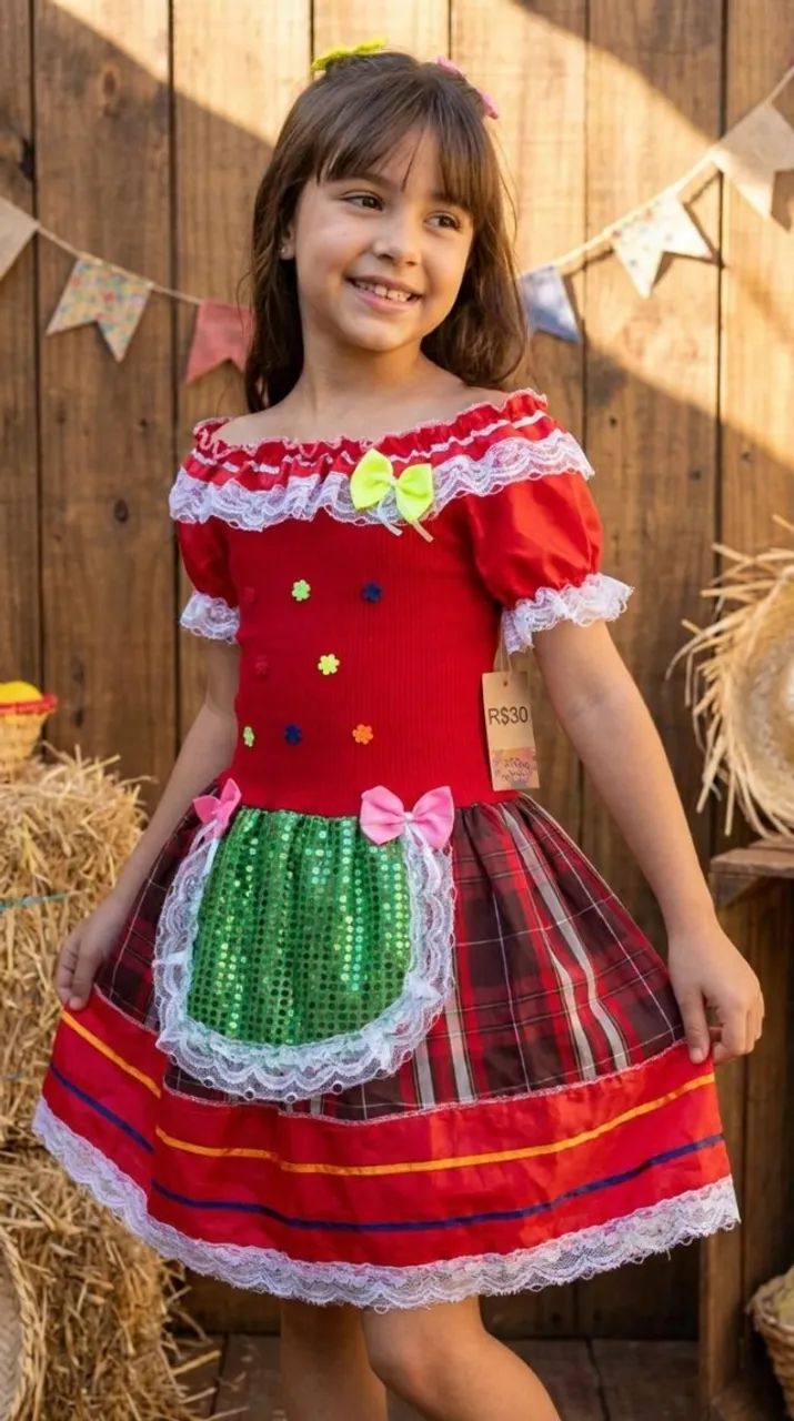 Vestido Junino Infantil