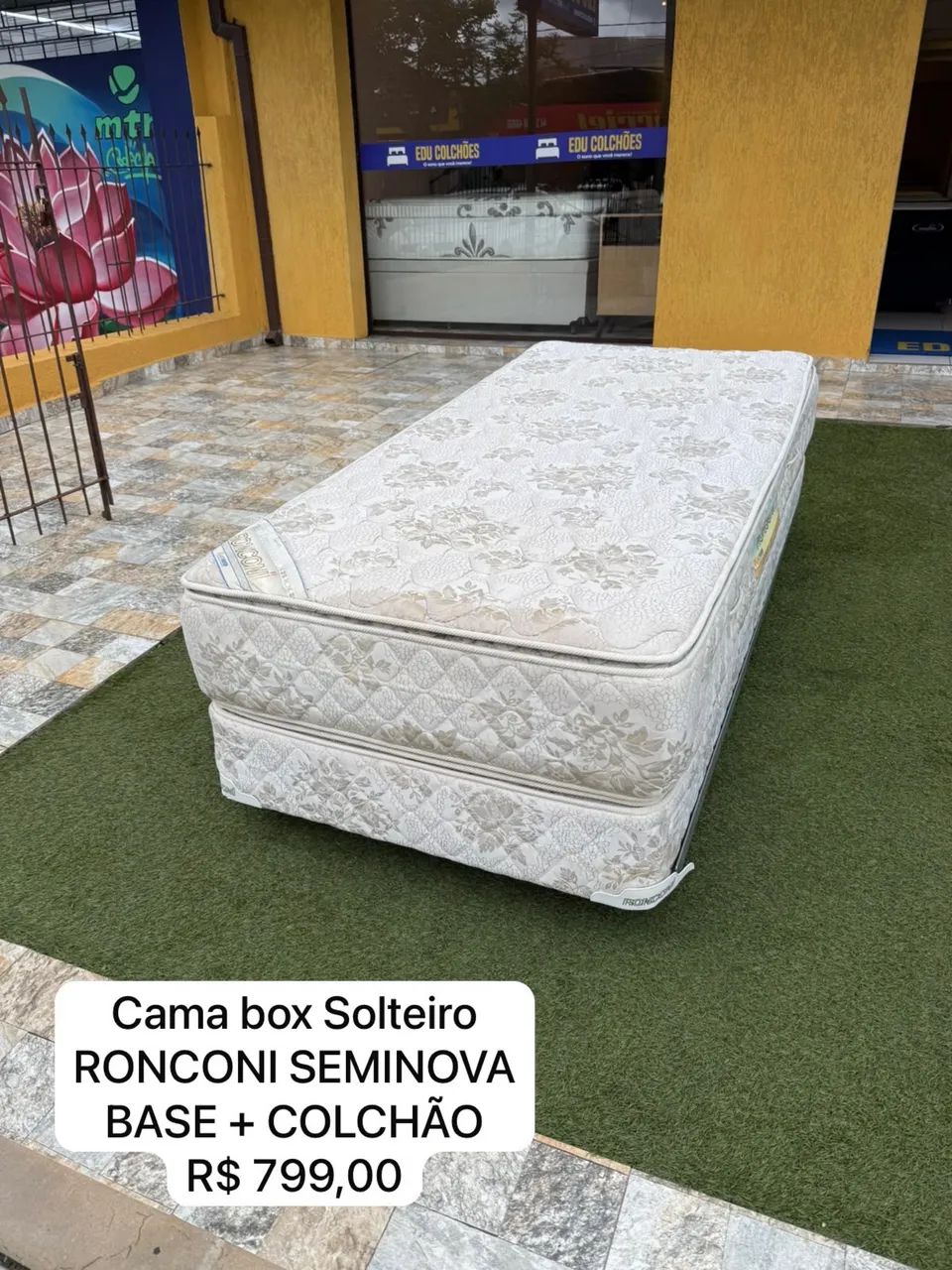 Cama Box Solteiro RONCONI SEMINOVA - ENTREGO 