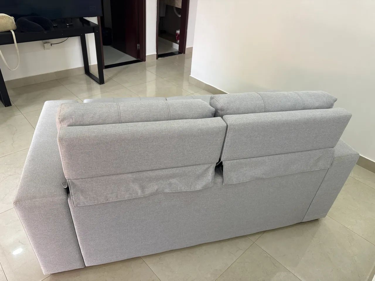 Sofá Retrátil Cinza Jacaúna Móveis 2 Lugares - Foto 2