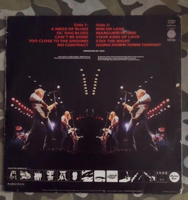 LP Vinil Status Quo - Back to Back com Encarte (1983) EX/VG+ - Foto 2