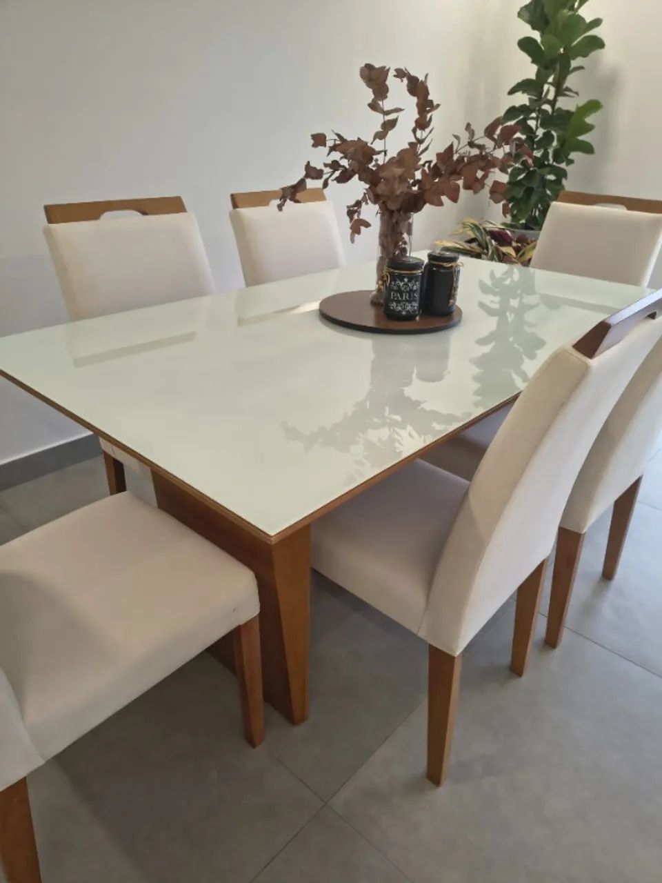 Conjunto de Sala de Jantar Retangular com 6 Cadeiras - Excelente Estado! - Foto 2
