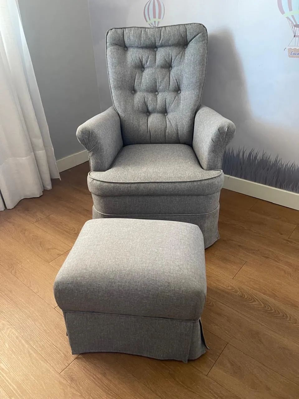 Poltrona balanço Liz Bella com Puff - Foto 3