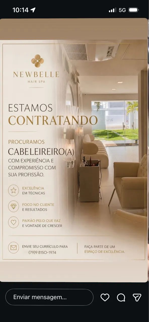 Contratando  cabeleireiro 