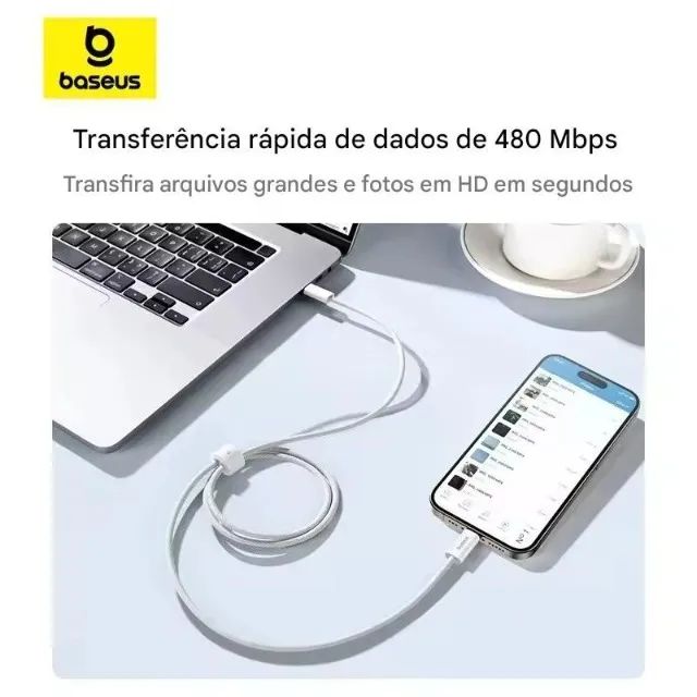 cabo baseus 100w tipo C 1 metro  - Foto 5