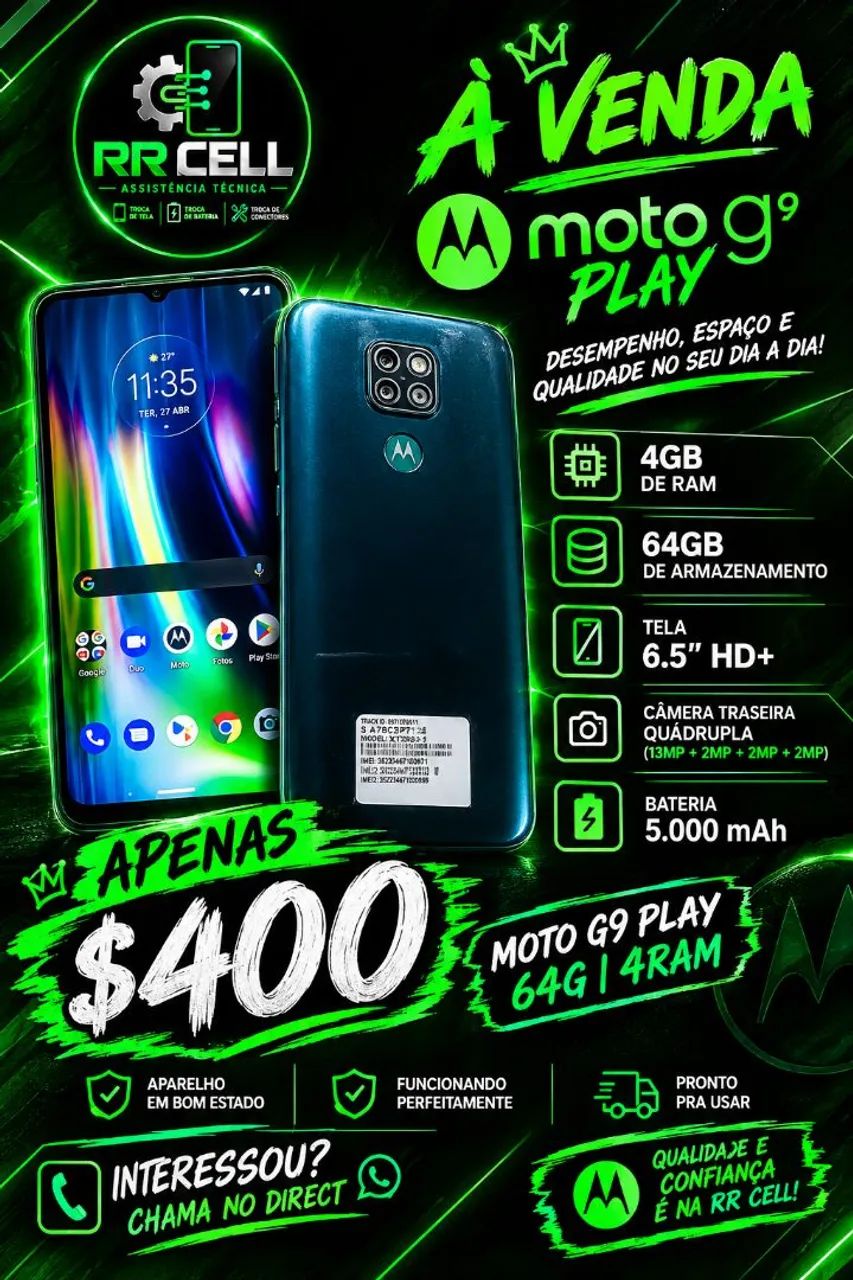 VENDO MOTO G9 PLAY!!!
