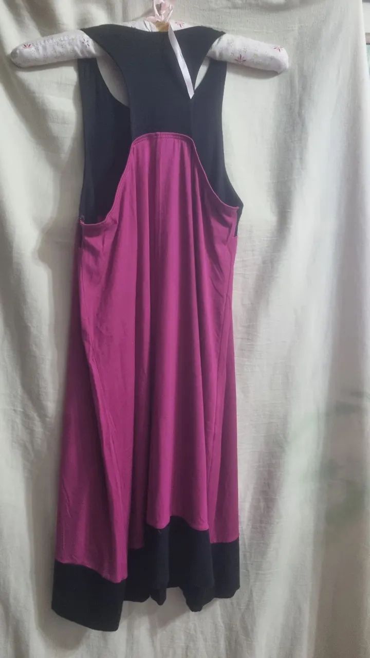 Vestido de malha bicolor M