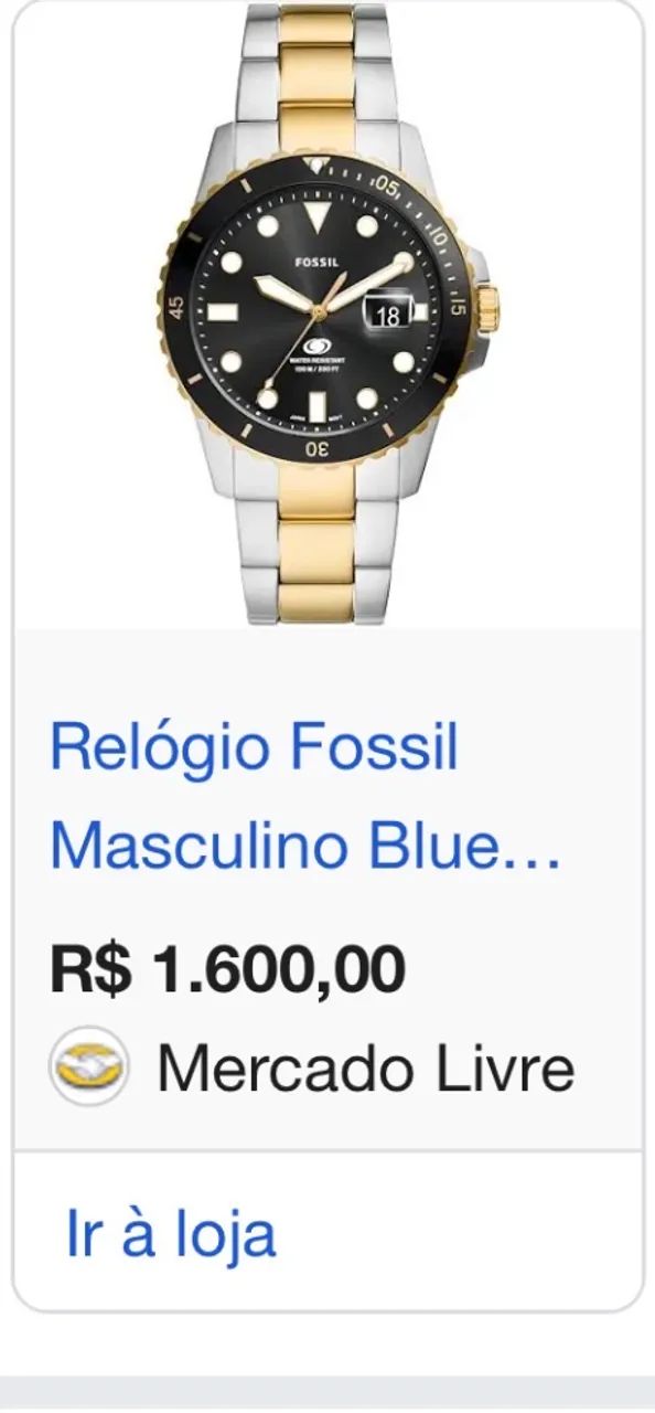 Relógio Fóssil Blue Dive FS6031 - Foto 4