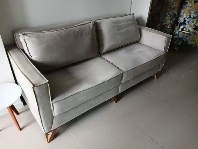 sofá para sala de estar 1.86 m braços de 8 cm  - Foto 2