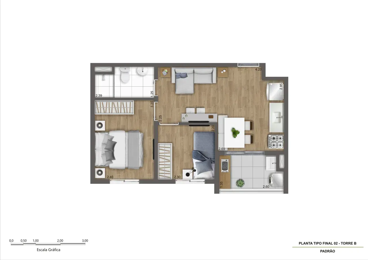 PLANTA 38m²