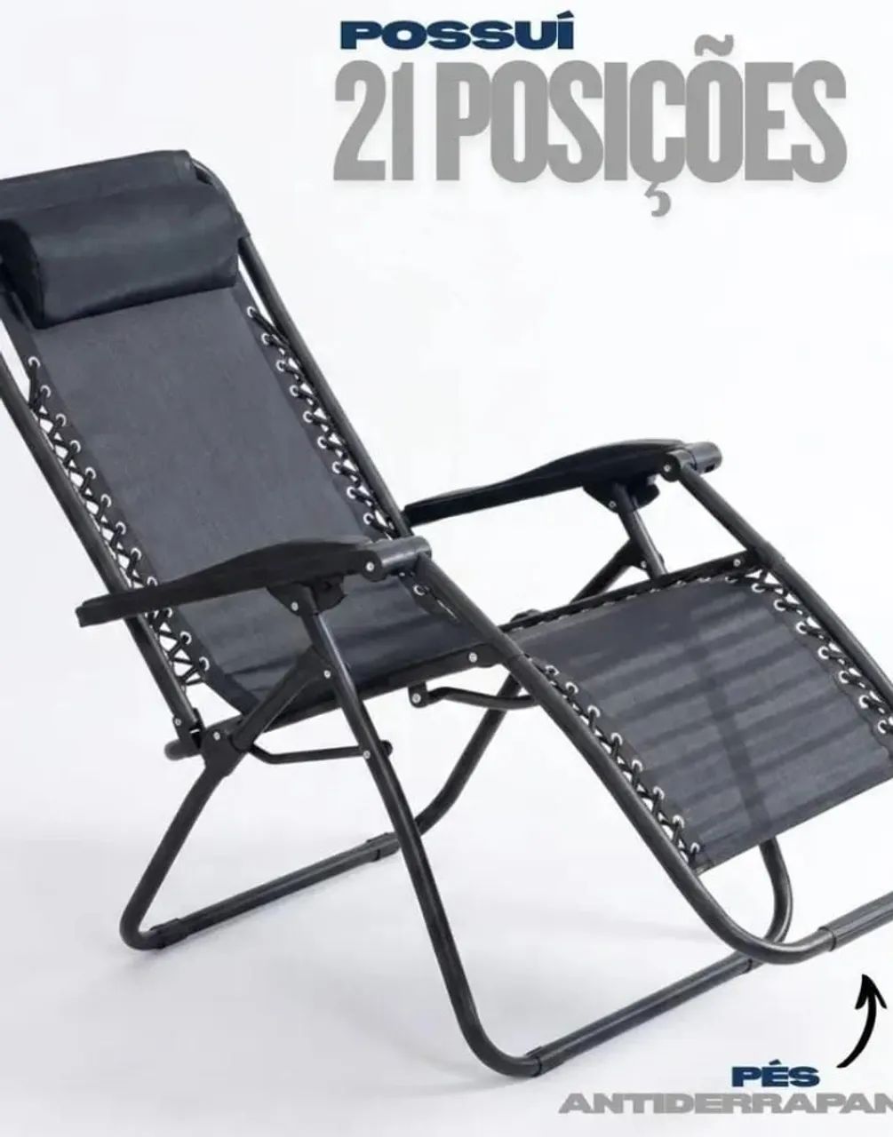 Espreguiçadeira reclinável portátil  - Foto 4