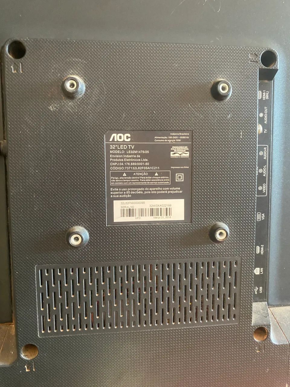 Tv AOC 32 polegadas pra ir hoje 