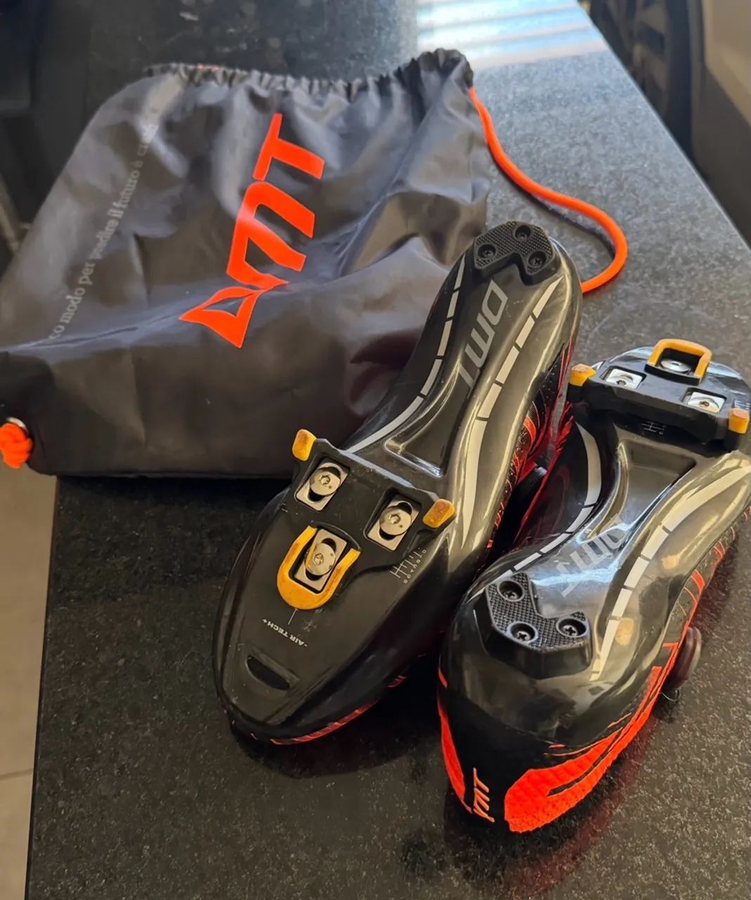 Sapatilha De Ciclismo Dmt Kr1 Carbon Speed Laranja - Tam 42 Br