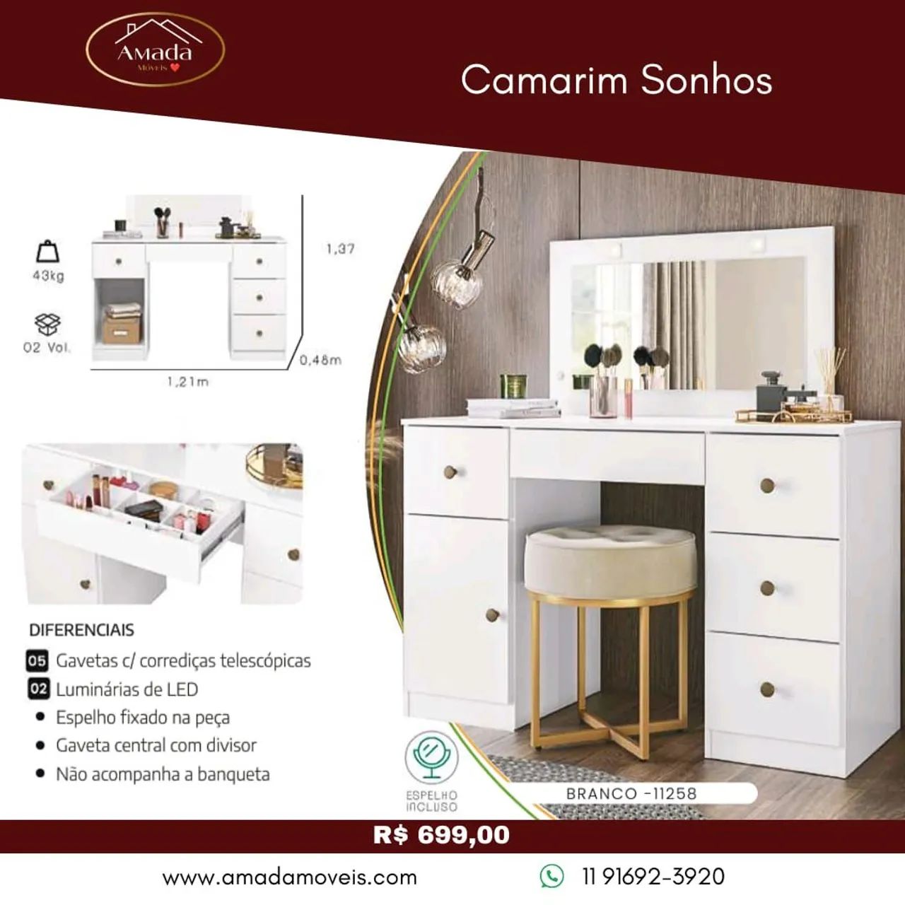 Camarim Sonhos - à pronta entrega 