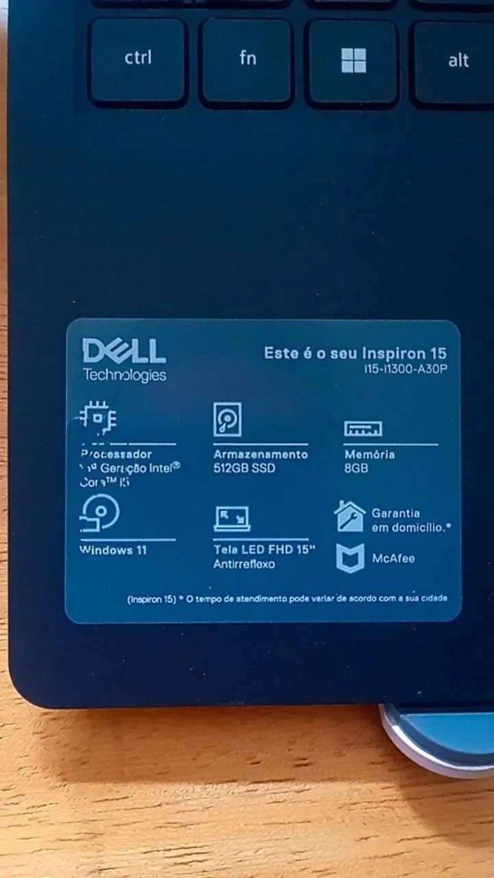 Notebook i5 13° - 8 GB RAM - 512GB - Win 11 - Tela 15 Polegadas - Foto 4