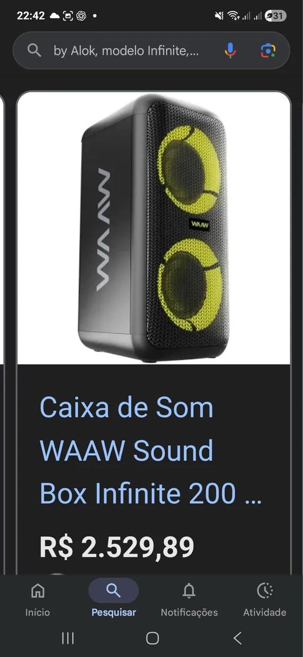 Caixa de som waaw by alok - Foto 3