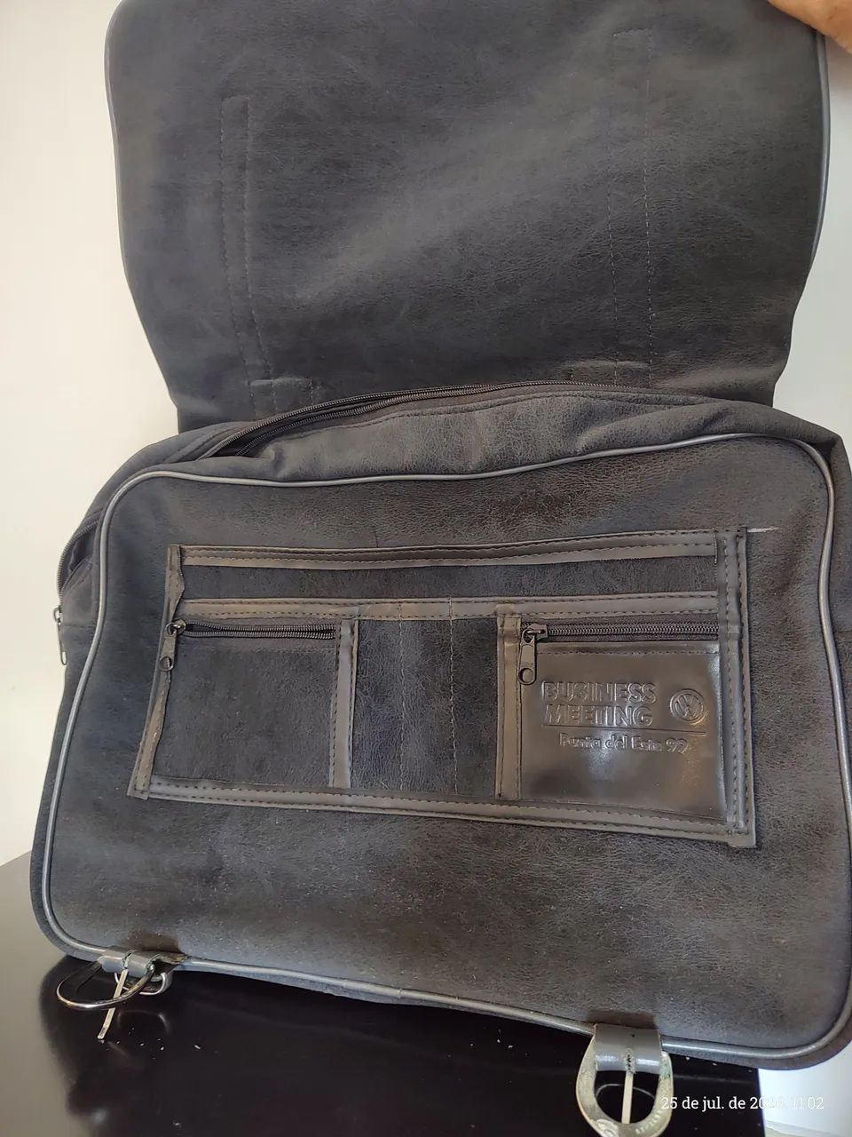 Bolsa pasta carteira na cor preta  - Foto 3