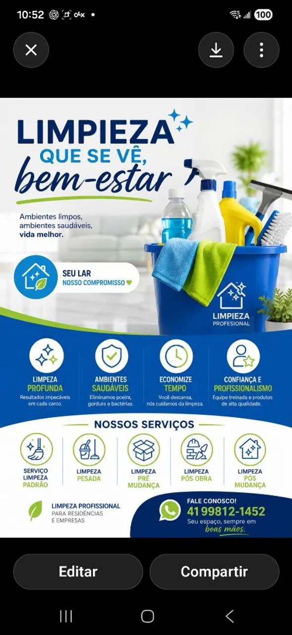 Diversos serviços de limpeza são oferecidos para garantir seu bem-estar 
