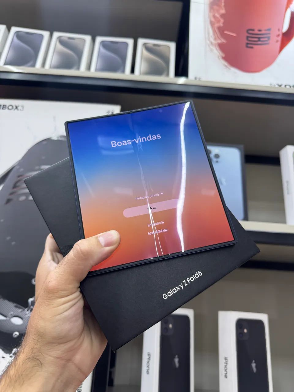 GALAXY Z FOLD 6 12/512GB AZUL COM CAIXA SEMI NOVO PROMOÇÃO