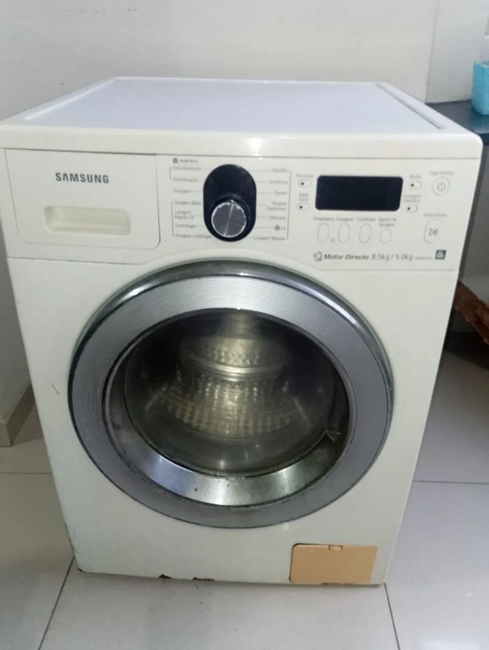 maquina lava e seca funcionando,com defeito 