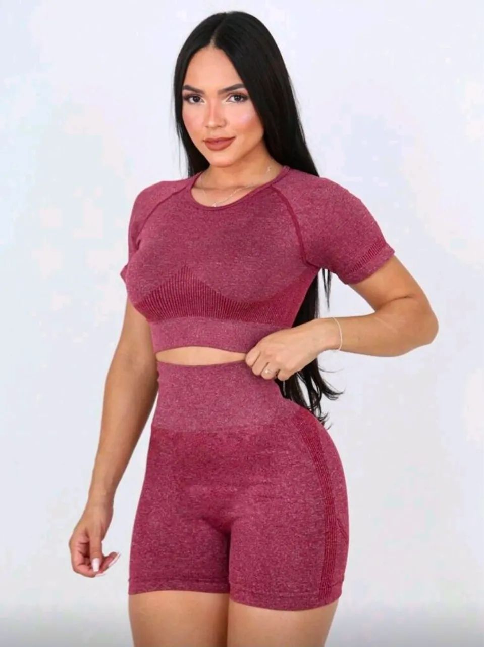 Conjunto fitness ( Cropped + Short) Tamanho Unico  - Foto 4