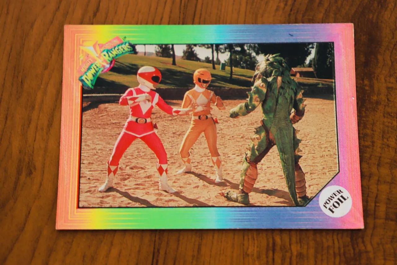 3 cards brilhantes Power Rangers 1994 Saban - Foto 3