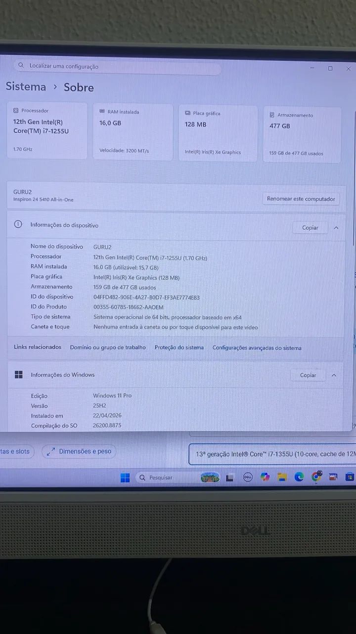 Dell Inspirion all in one I7 - Foto 2