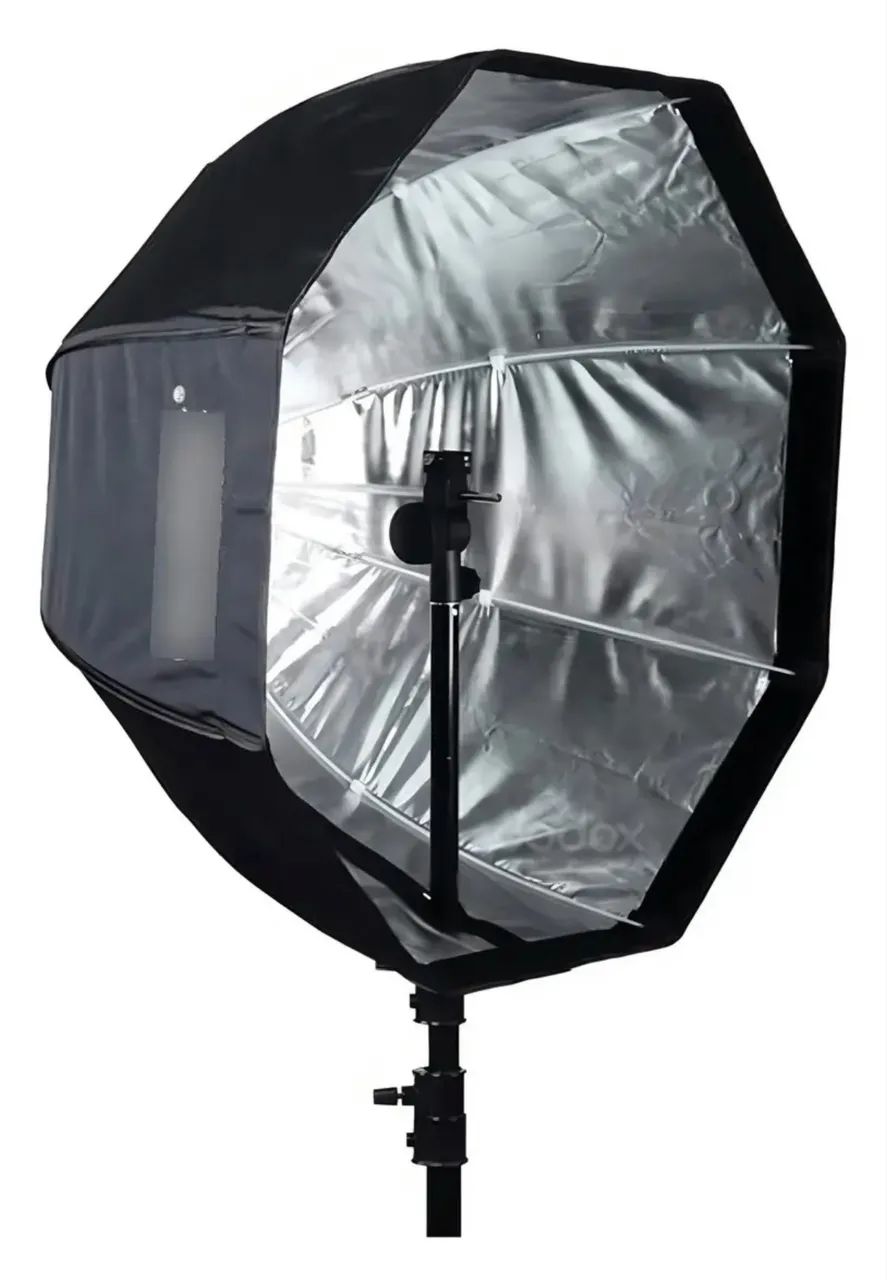 Kit Softbox Godox 80cm Com Grid E Tripé E Suporte E Lâmpada - Foto 2