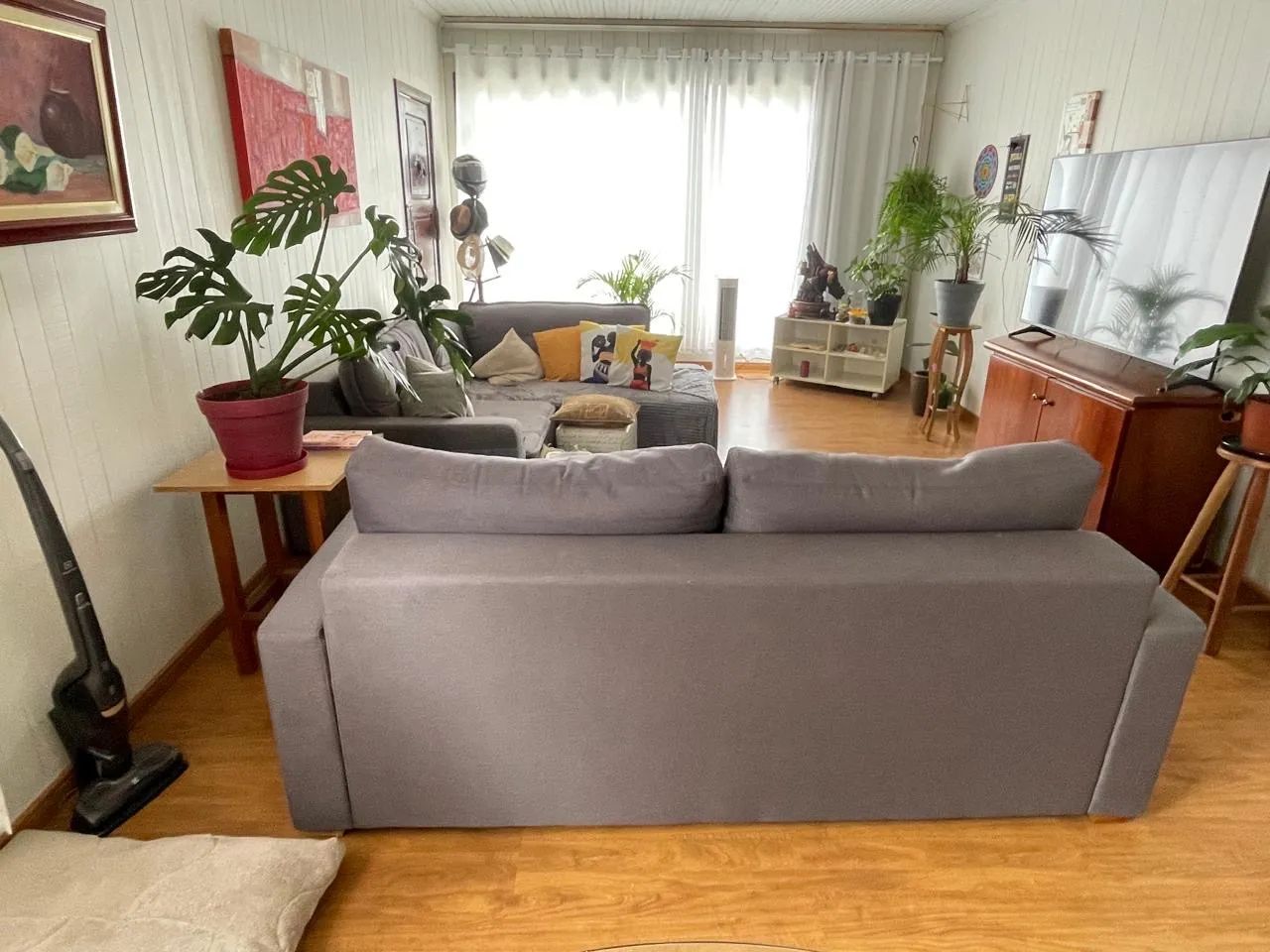 Sofá Retrátil Cinza 2,10m - Confortável e Espaçoso - Foto 4