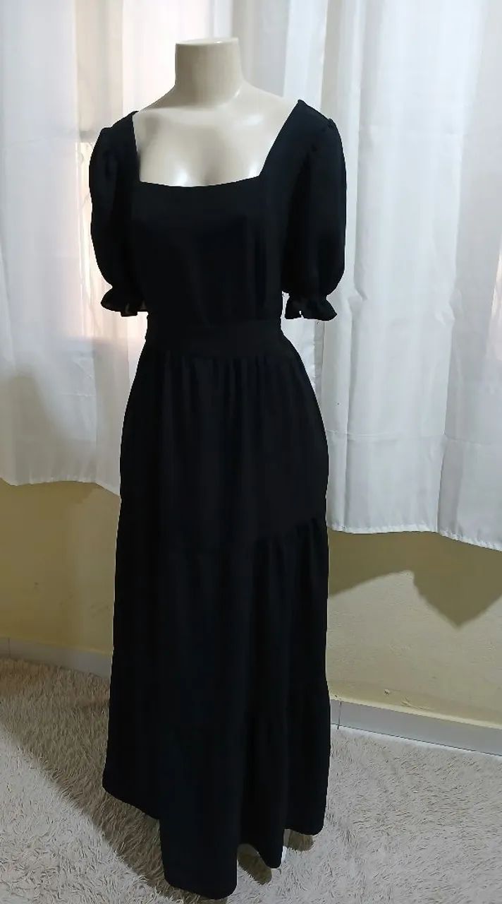 Vestido longo forrado P/M - Foto 2