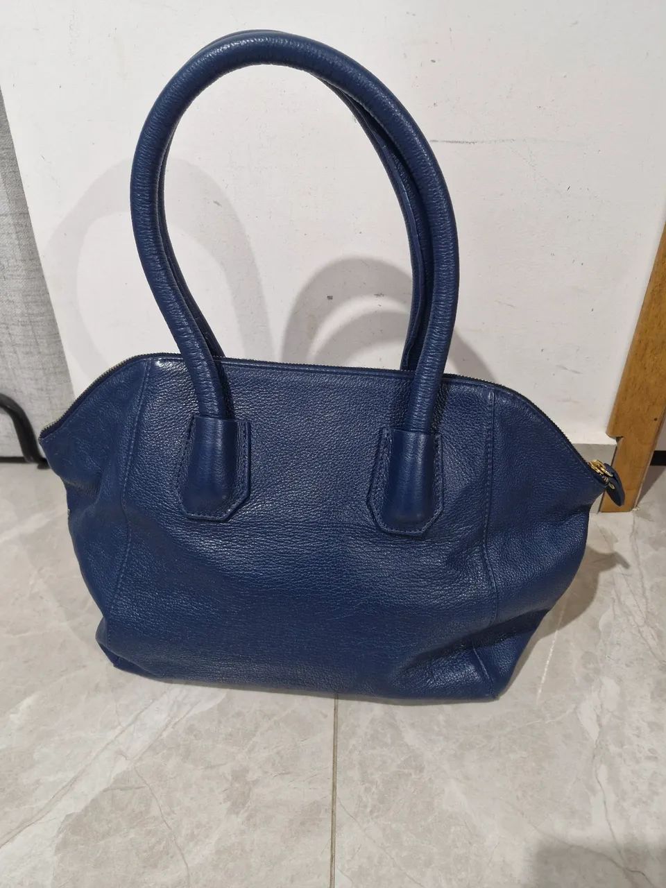 Bolsa de ombro azul couro legítimo  - Foto 2