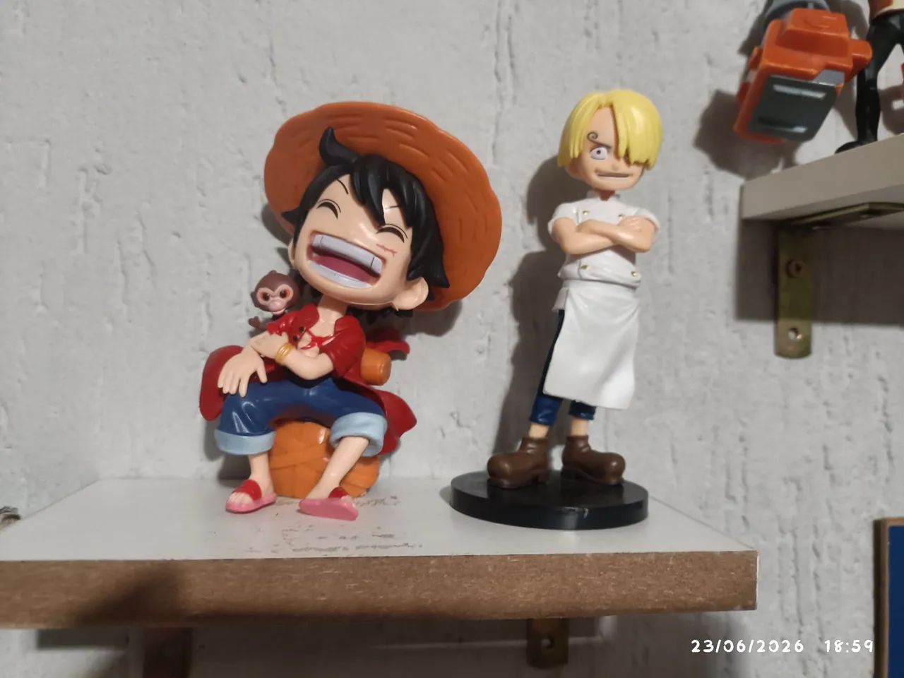Kit 2 Action Figures One Piece - Luffy e Sanji Cozinheiro (Estilo Chibi Mini) - Foto 5