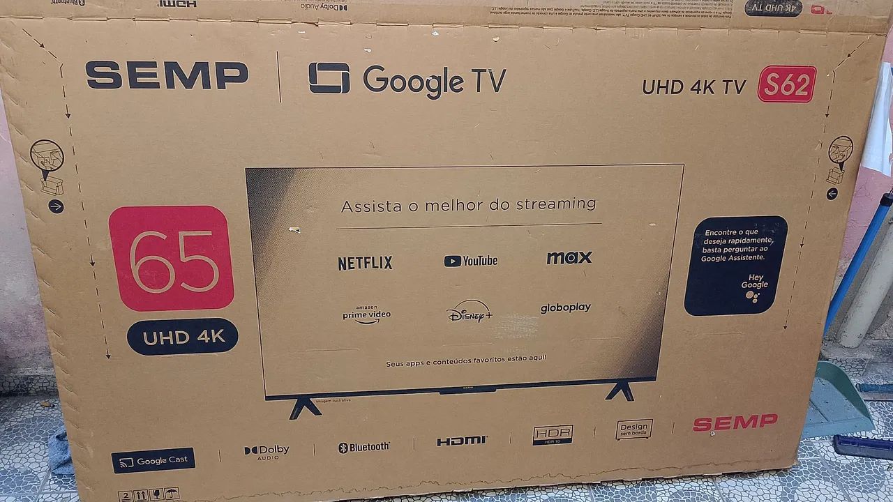 Tv led 65 polegadas nova 15 dias de uso