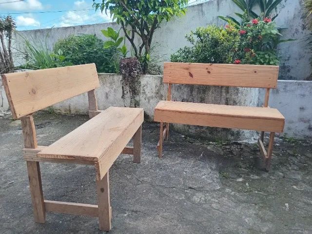 Banco Madeira Pinus 1metro R$ 40,00 Unidade - Foto 3