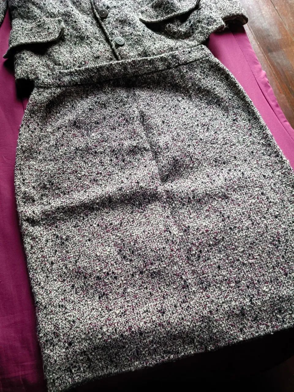 Conjunto de lã feminino 