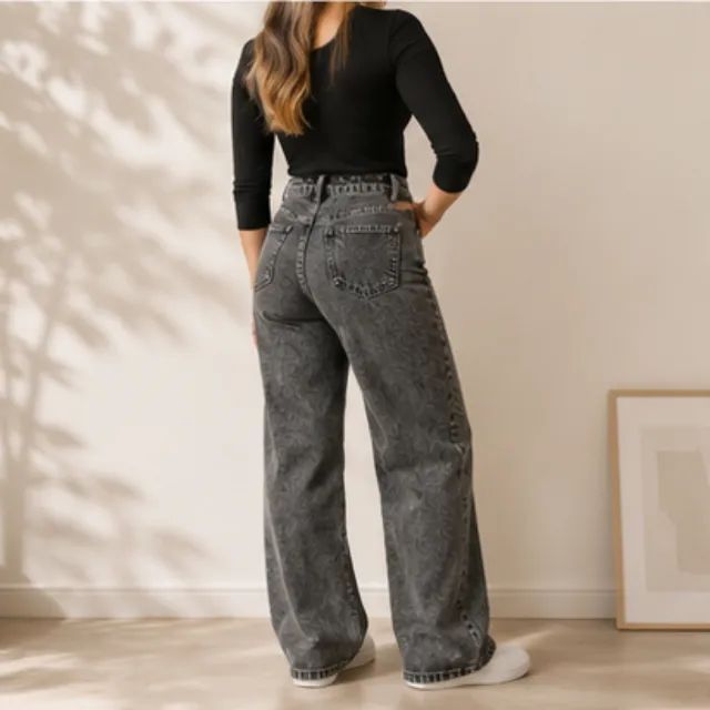 CALÇA JEANS WIDE LEG - Foto 2