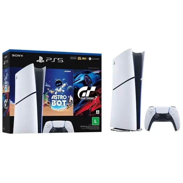 PlayStation 5 NOVO(LACRADO) Com NF  Edição Digital 825GB 1 Controle Branco Sony com 2 Jogo - Foto 3