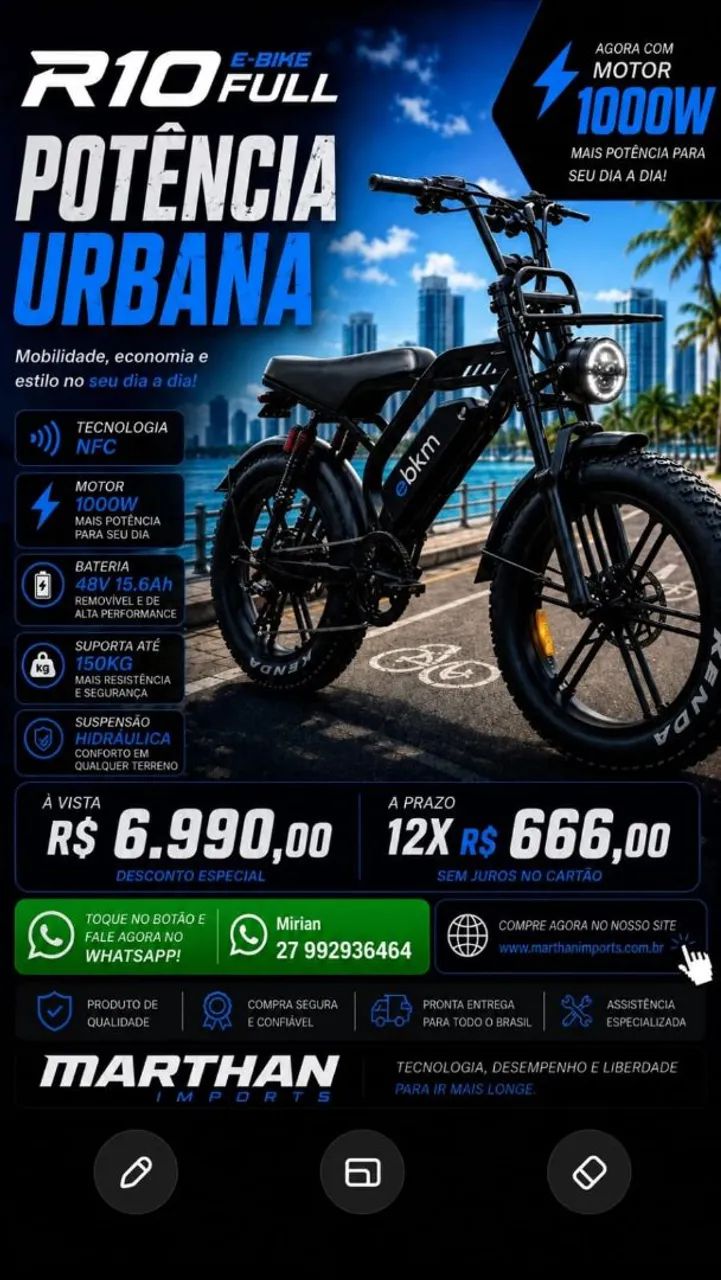 Bicicleta elétrica 