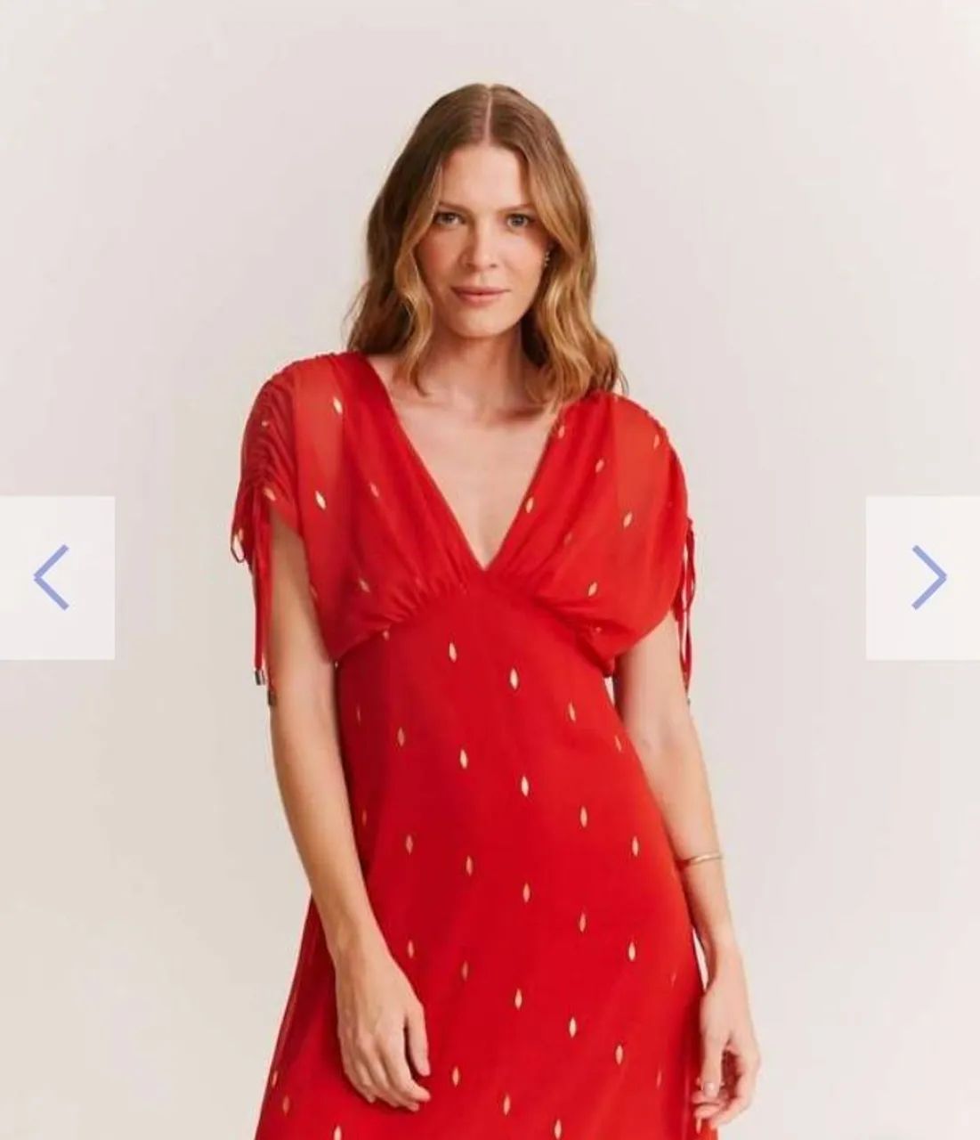 Vestido Longo Foil Vermelho Zinzane M  - Foto 2