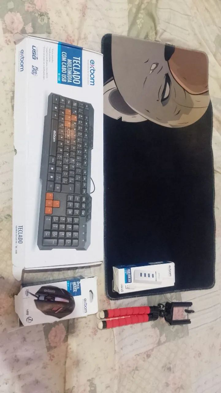 Vende-se teclado, mouse, mousepad e conectores - Foto 2