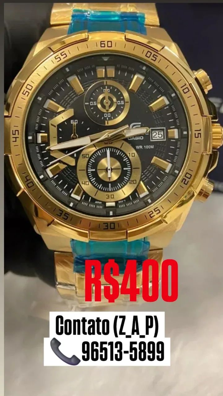 Relógio CASIO EDIFICE Dourado fundo preto  - ENTREGAMOS 