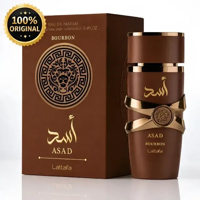 Perfume Lattafa Asad Bourbon Eau de Parfum Masculino 100ML LACRADO ORIGINAL