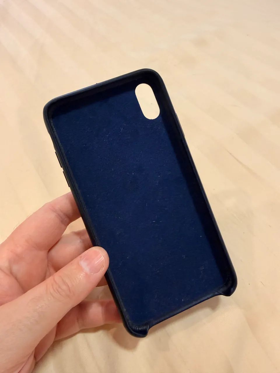 Capinha em couro original Apple preto lead case iPhone XS Max  - Foto 2