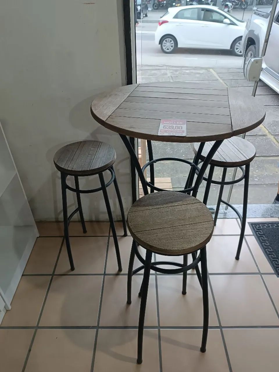 Conjunto Mesa Bistrô com 3 banquetas  - Foto 4
