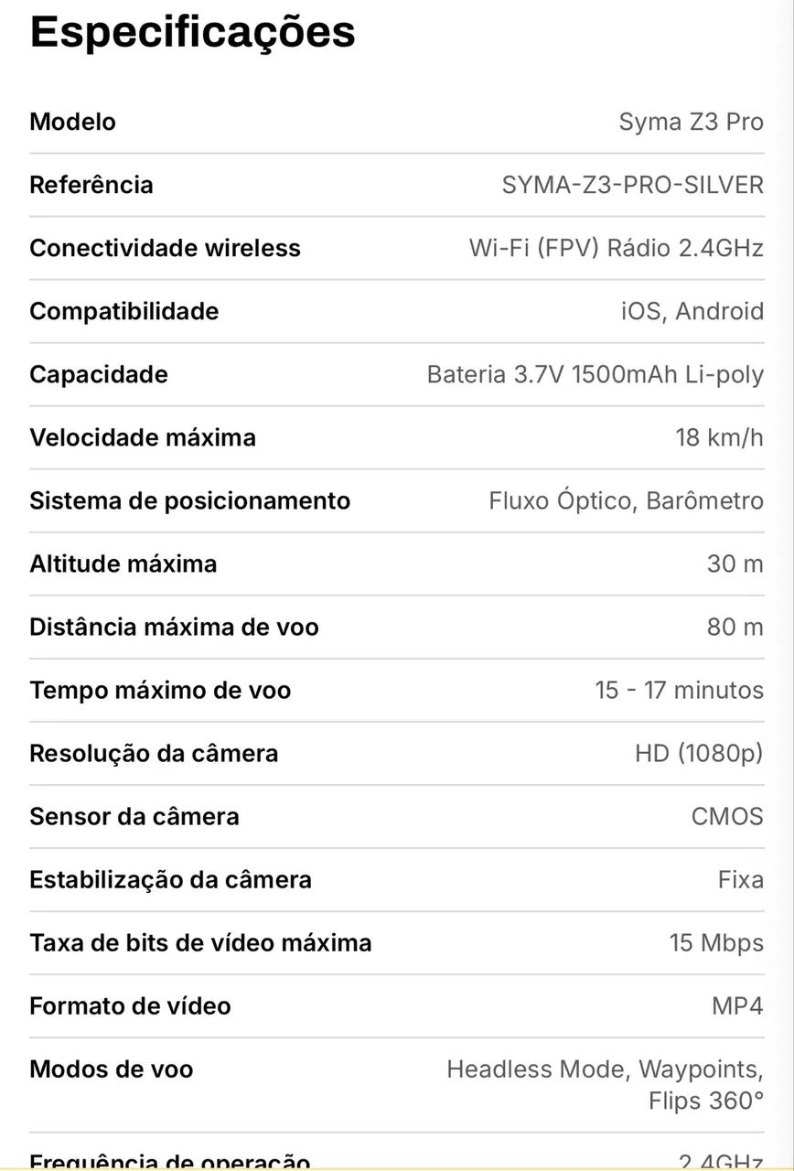 Drone SYMA Z3 PRO (Novo na caixa) - Foto 5