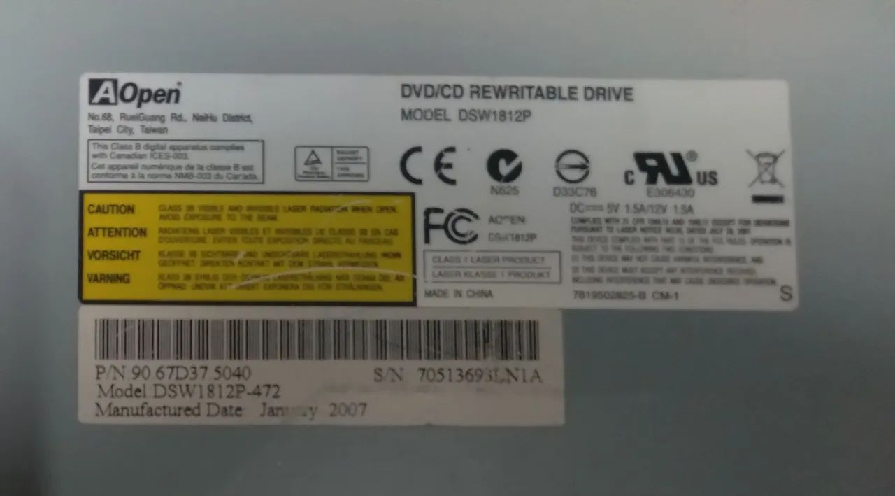 Leitor/Gravador de DVD/CD  Desktop *Sem Teste* - Foto 2
