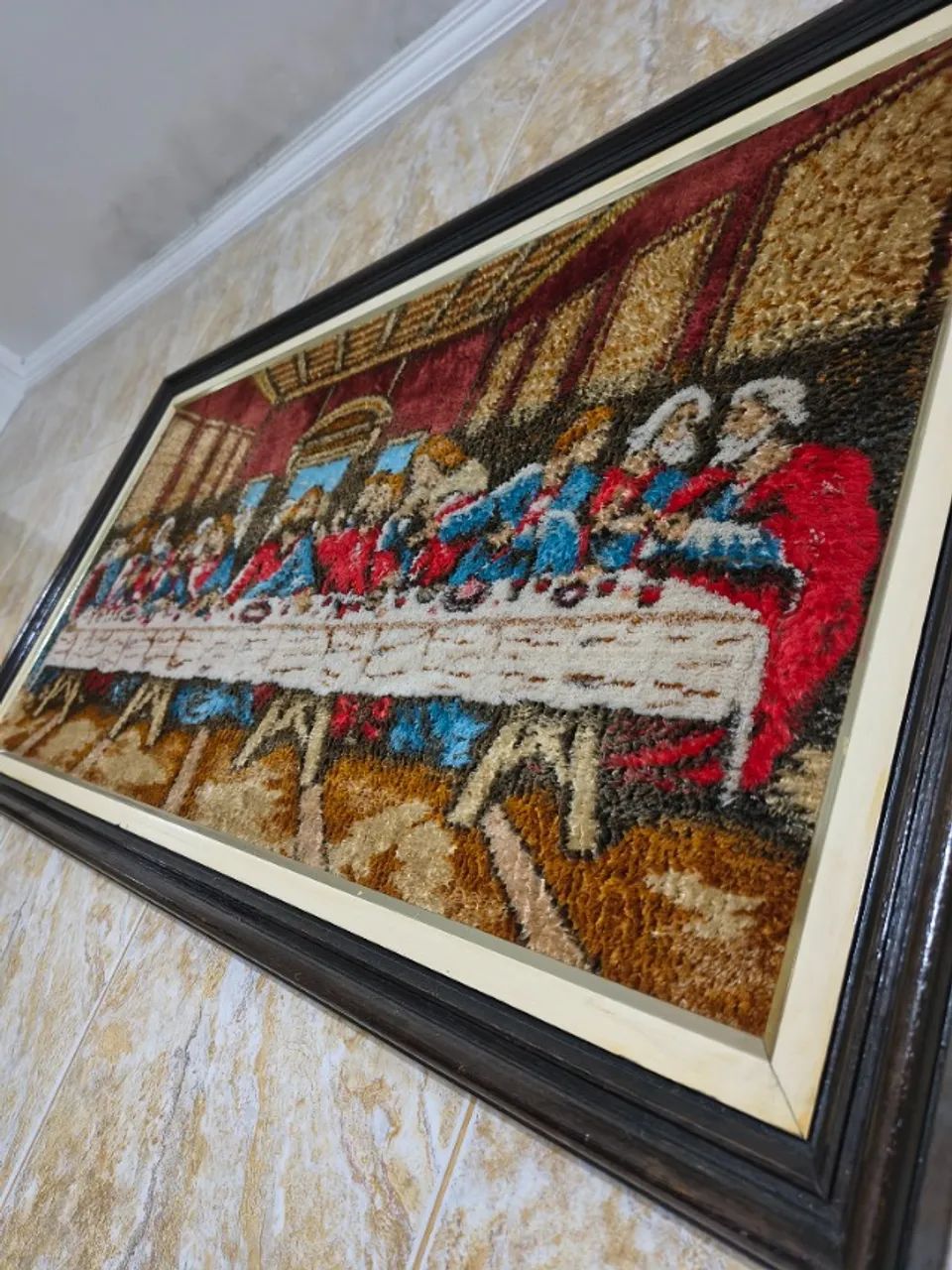 quadro de tecido - tema a santa ceia - Foto 3