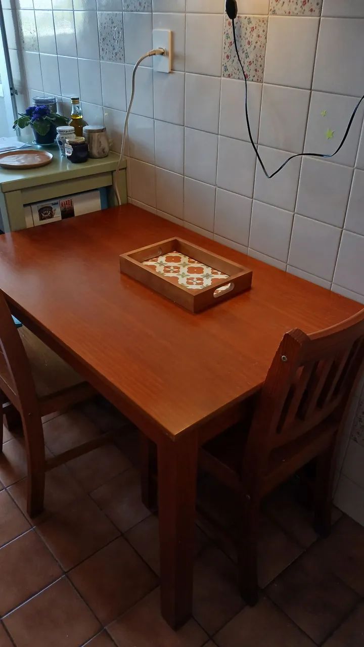 Mesa de jantar  ou estudos madeira maciça  - Foto 4