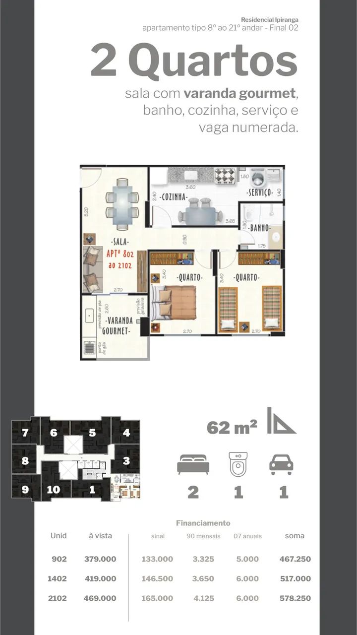 Apartamento 02 quartos no São Mateus com elevador e garagem. - Foto 4